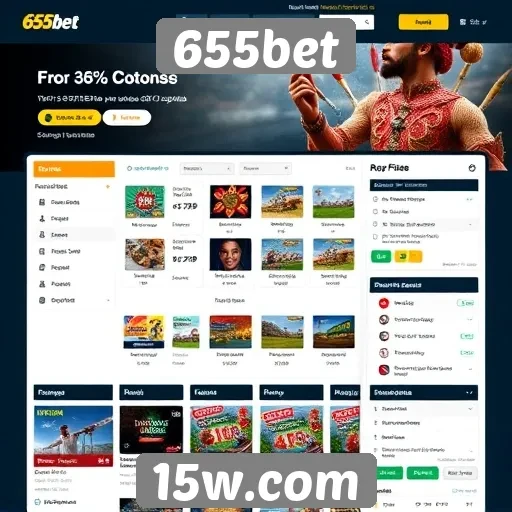Análise da interface do usuário no site 655bet